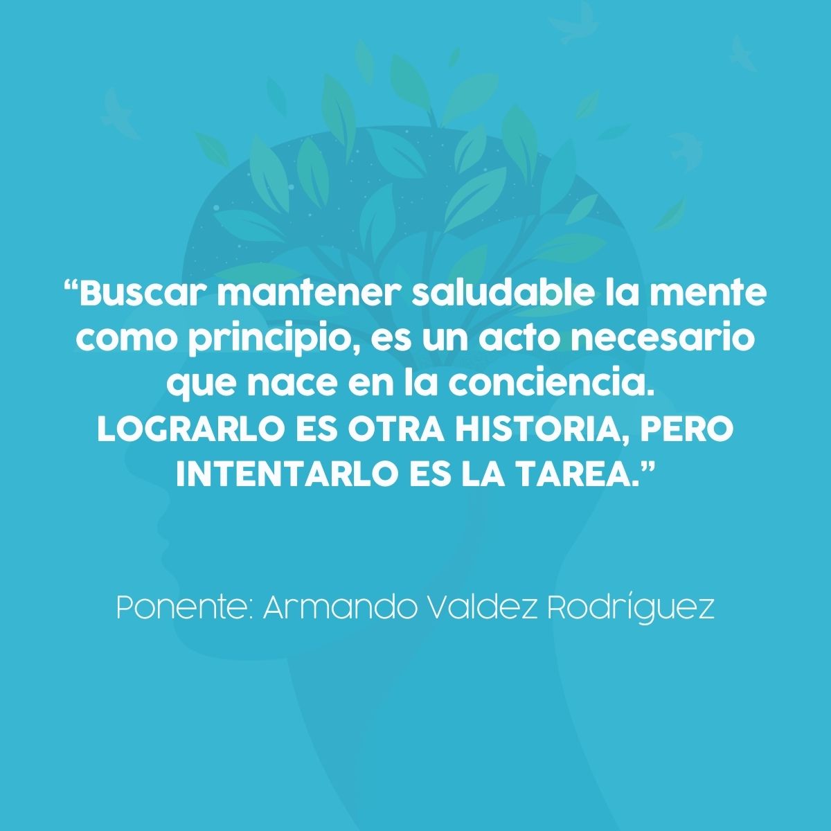 Conferencia: Salud Mental por Armando Valdez